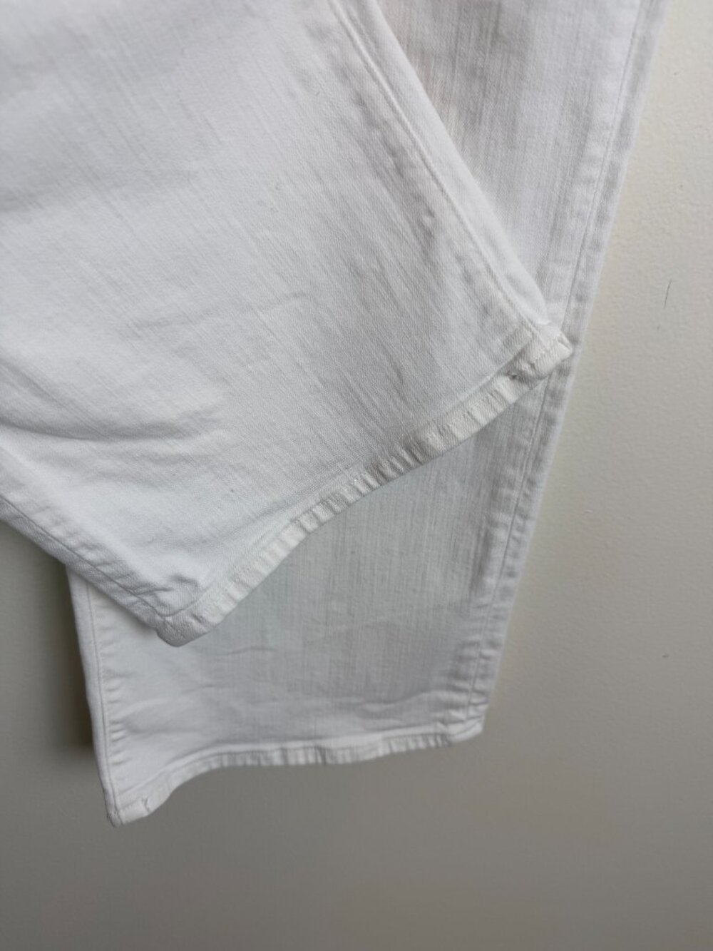 Madewell Slim Wide-Leg Crop Jeans in Pure White: Button-Front Edition Size 29 - Picture 9 of 15